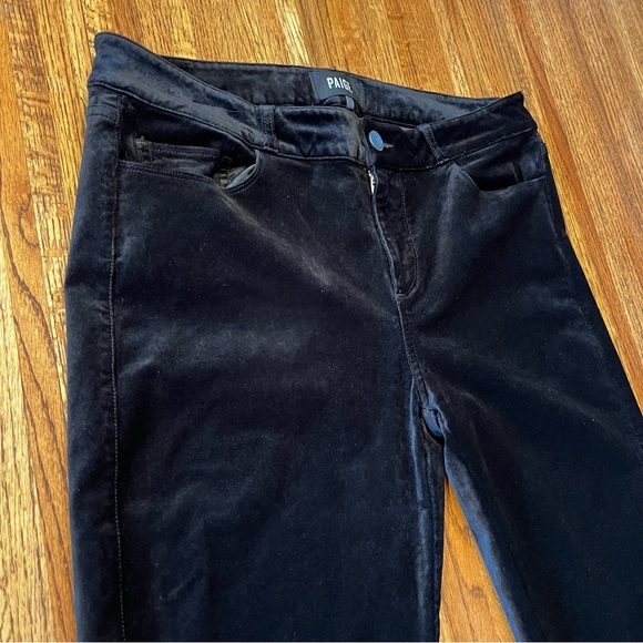 Paige Verdugo Women's Black Velvet Overdyed Ultra Skinny Jeans Pants Size 31 - Picture 5 of 10